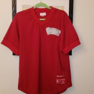 Spurs Mitchell & Ness Red Jersey